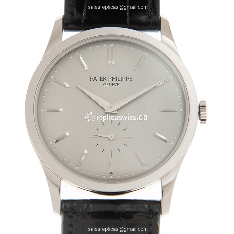 Patek Philippe 5196G-001 Calatrava Manual Wind | 18kt Gold Case | Gray Dial Luxury Replica Watch
