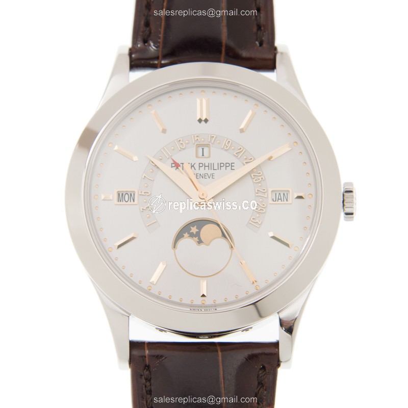 Patek Philippe 5496P-015 Grand Complications Replica | Automatic Movement, Silver Dial, Alligator