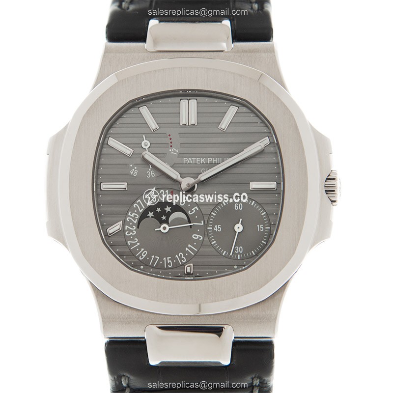 Patek Philippe 5712G-001 Nautilus Replica in 18kt Gold, Automatic Movement & Dark Grey Dial Watch