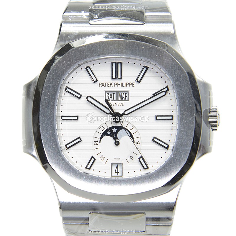Patek Philippe 5726/1A-010 Nautilus Replica | Automatic, Silver Dial | Stainless Steel Case Watch