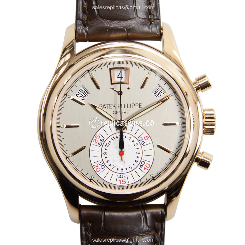 Patek Philippe 5960R-001 Replica | Manual Wind | 18kt Gold Case, Gray Dial Watch