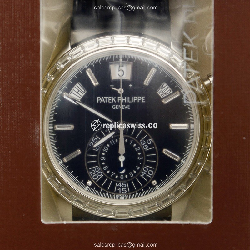 Patek Philippe 5961P-010 Replica with Automatic Movement, Blue Dial, Diamond Case Watch