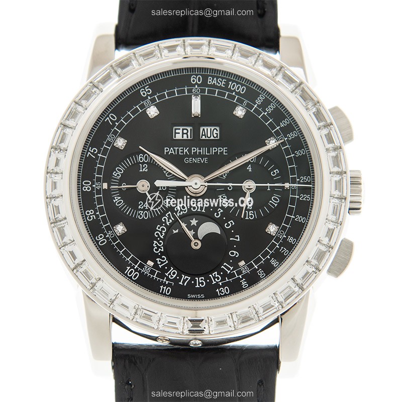 Patek Philippe 5971P-001 Grand Complications Replica, Automatic Movement, Black Dial & Platinum