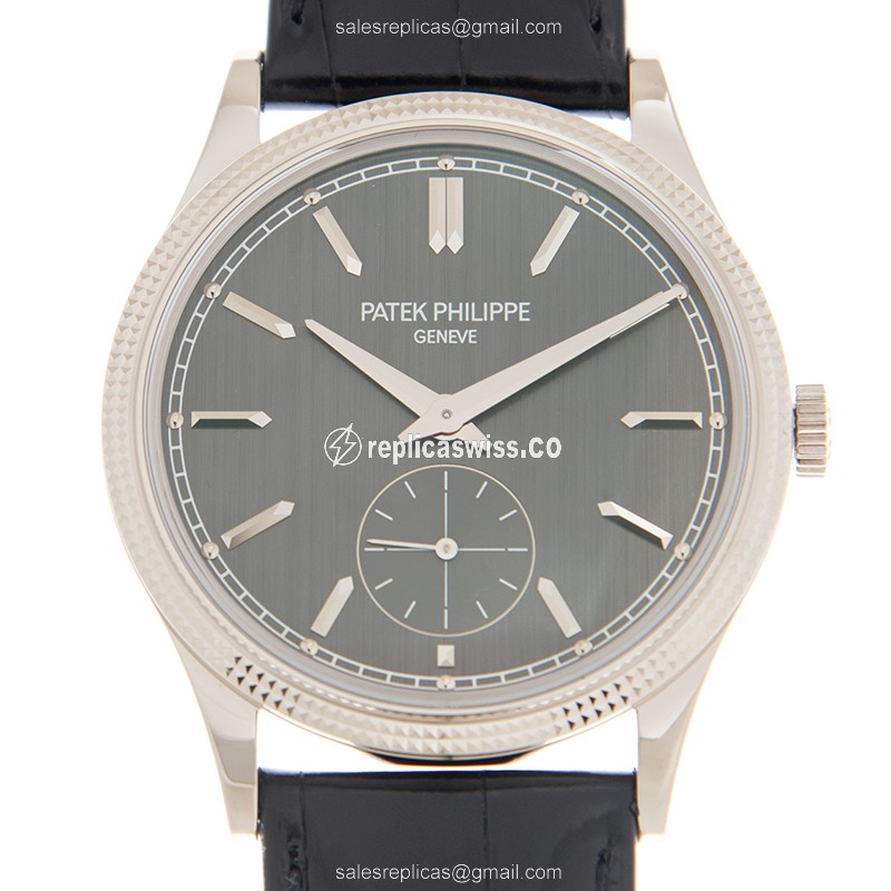 Patek Philippe 6119G-001 Calatrava Replica in 18kt Gold, Automatic Movement & Gray Dial Watch