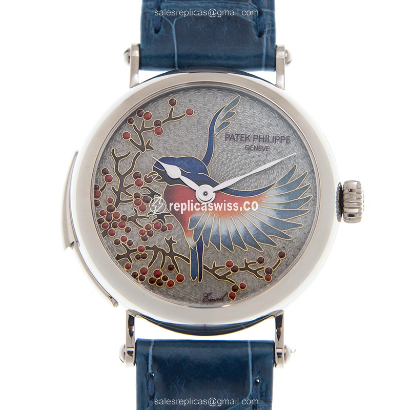 Patek Philippe 7000/50G-001 Luxury Blue Dial Automatic Gold Replica with Genuine Sapphire Crystal
