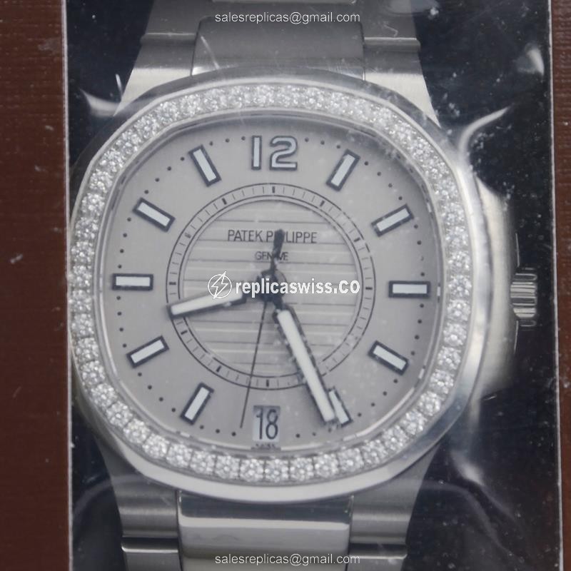 Patek Philippe 7008/1A-011 Nautilus Replica, Automatic Movement, Stainless Steel Case & Silver Dial