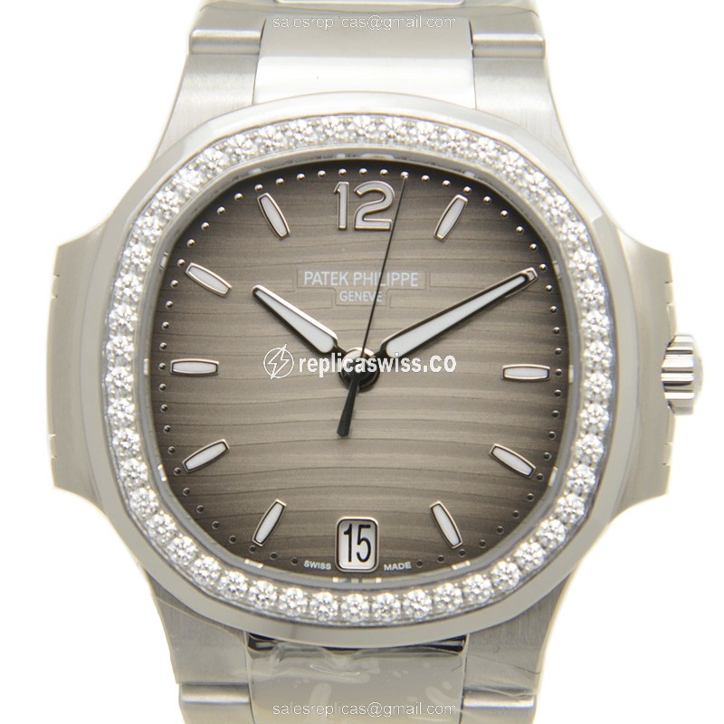 Patek Philippe 7018/1A-011 Nautilus Replica | Automatic Caliber, Diamond Bezels Watch