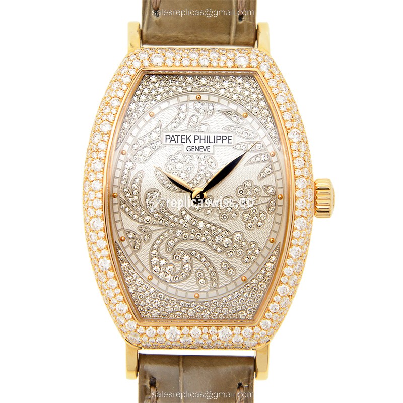 Patek Philippe 7099R-001 Gondolo Manual Wind, 18kt Rose Gold Case with Silver Dial & Alligator
