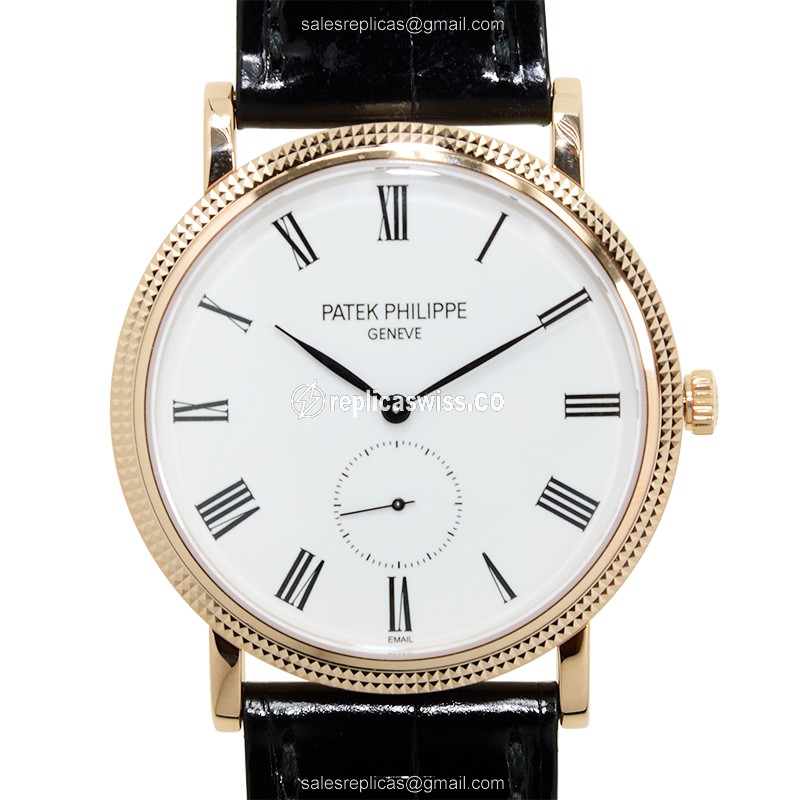 Patek Philippe Calatrava 5116R-001: White Dial, Gold Case, Automatic Movement Replica Watch