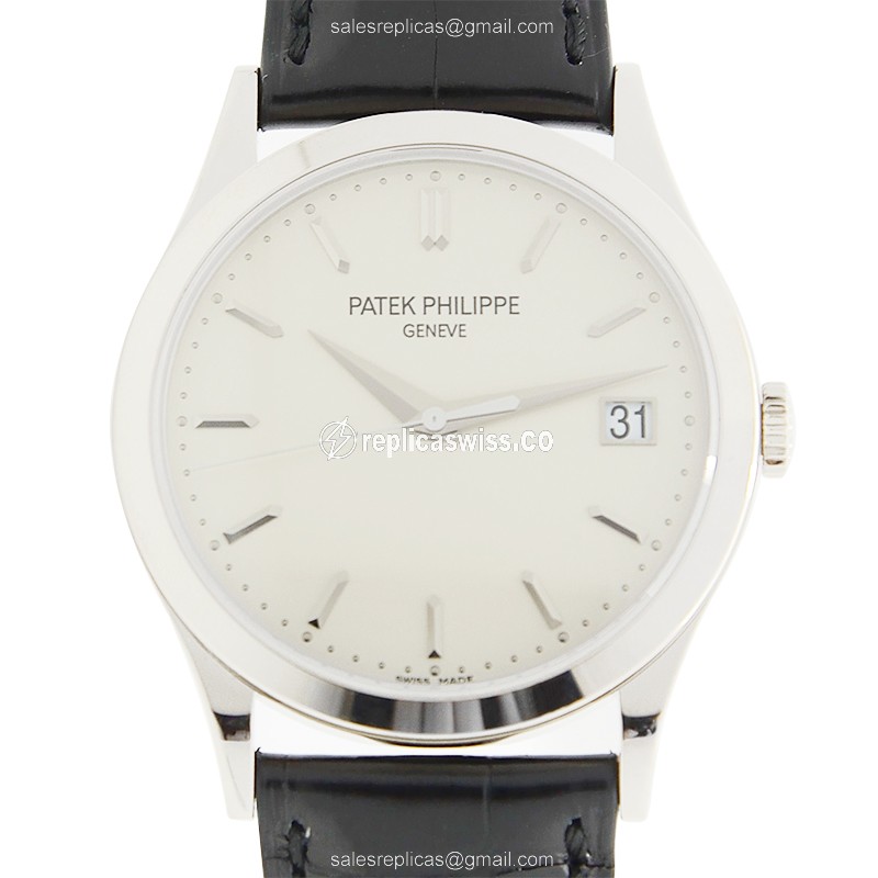 Patek Philippe Calatrava Replica in 18kt Gold | Automatic Movement & White Dial Watch