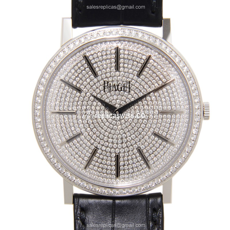 Piaget Altiplano G0A36129 Replica in 18kt White Gold, Manual Wind, Silver Dial & Alligator Strap