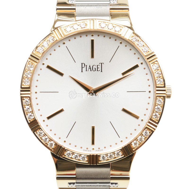 Piaget DANCER Replica | White Dial, 18kt Gold & Diamond Case Watch