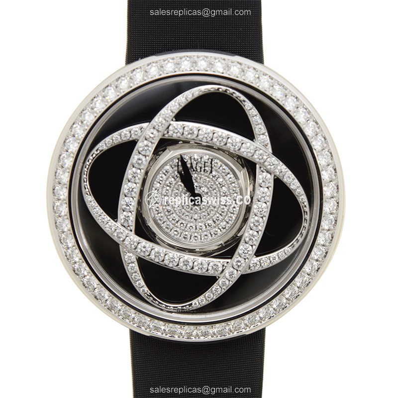 Piaget G0A35156 Limelight Replica Watch | Black Dial, 18kt White Gold Case