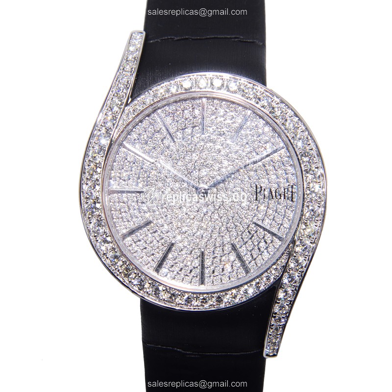Piaget G0A38166 Limelight Replica | Silver Dial, 18kt White Gold Case Watch