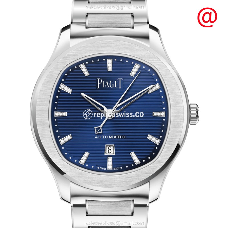 Piaget Polo Automatic Steel Case, Blue Dial | Sapphire Crystal, Silver Strap Watch