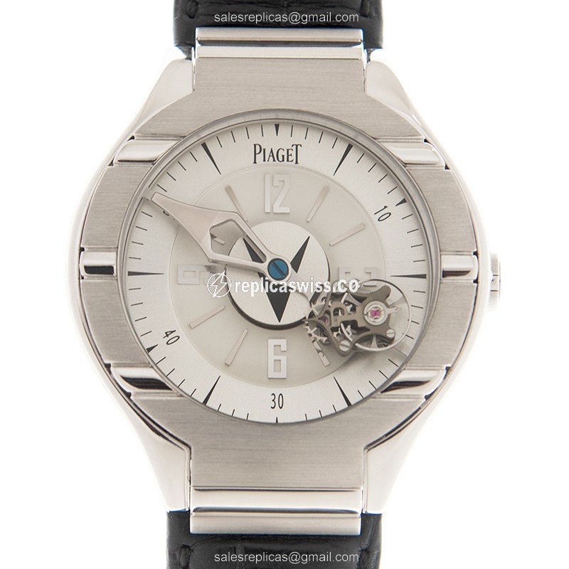 Piaget Polo G0A31123 Manual Wind | Silver Dial | 18kt Gold Case, Alligator Strap Watch