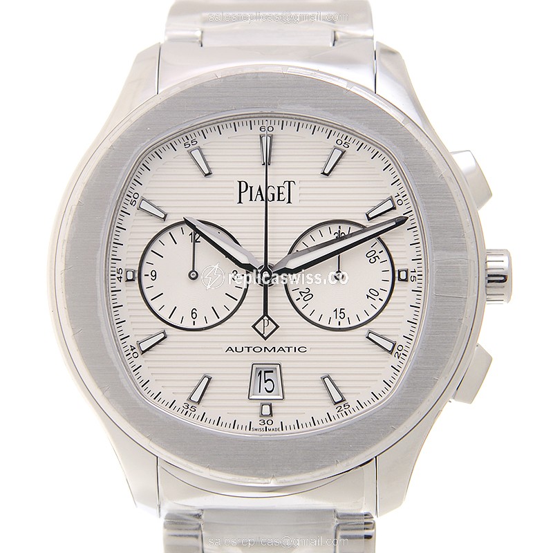 Piaget Polo G0A41004 Steel Case, Automatic White Dial Replica Watch with Silver Steel Band