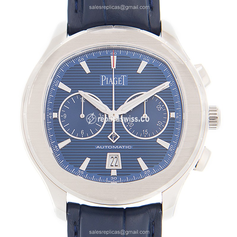 Piaget Polo G0A43002 Replica Watch | Automatic Movement | Blue Dial & Alligator Strap