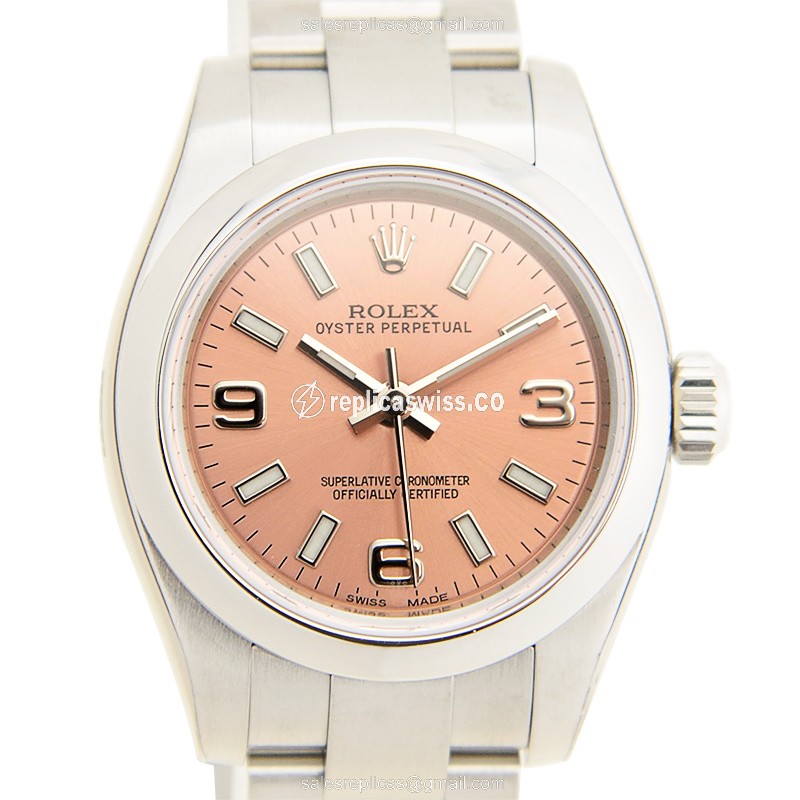 Pink Dial Rolex 176200-0004 Replica with Automatic Movement & Steel Case Watch