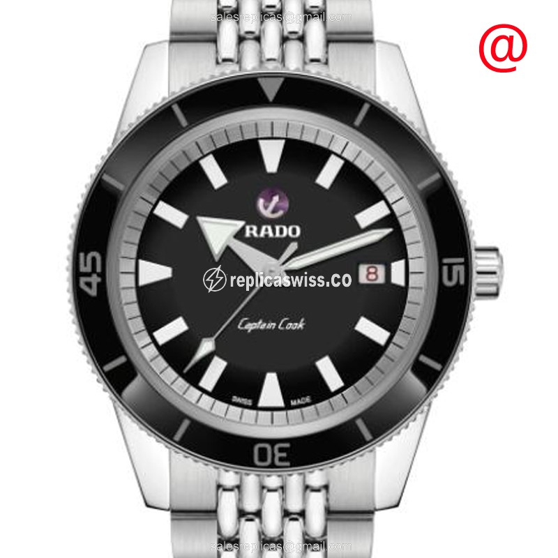 Rado Captain Cook Replica in Stainless Steel | Automatic Movement & Black Dial Watch