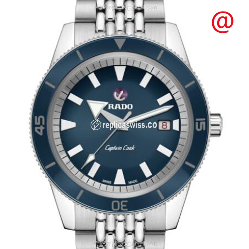 Rado Captain Cook Replica in Stainless Steel & Blue Dial, Automatic Movement Watch