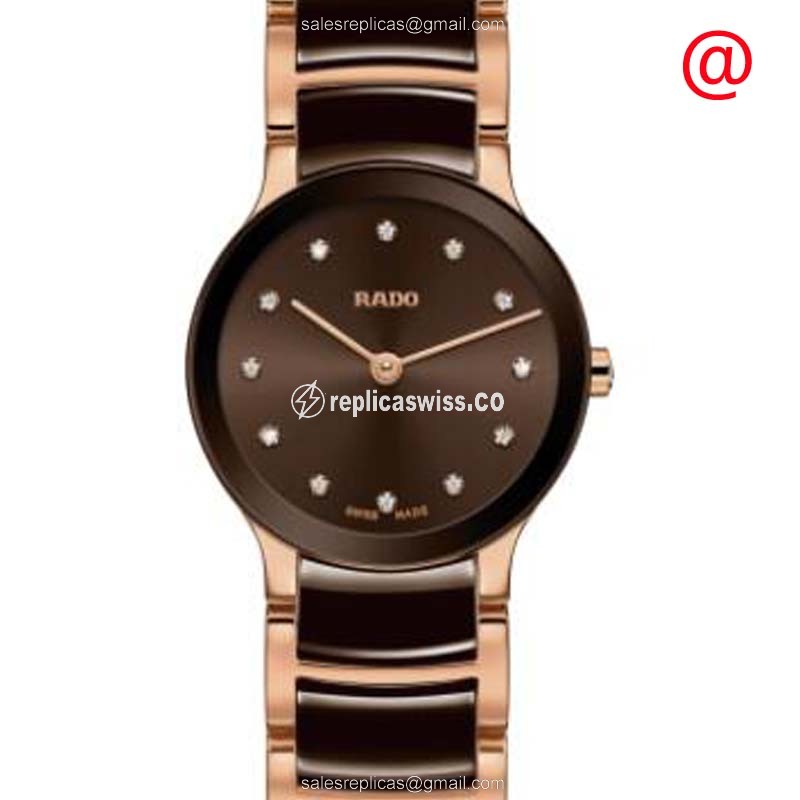Rado CENTRIX R30190702 Replica, Black Dial, Stainless Steel Case & Quartz Movement Watch