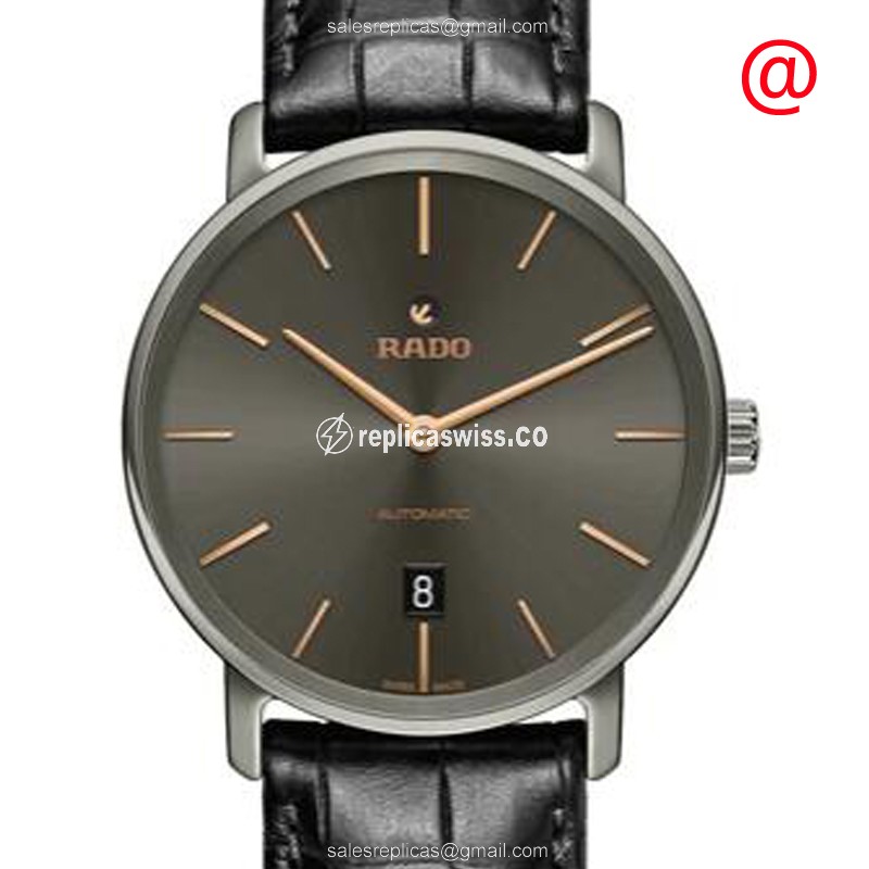 Rado DIAMASTER R14067156 Replica, Automatic Movement, Gray Ceramic Dial Watch