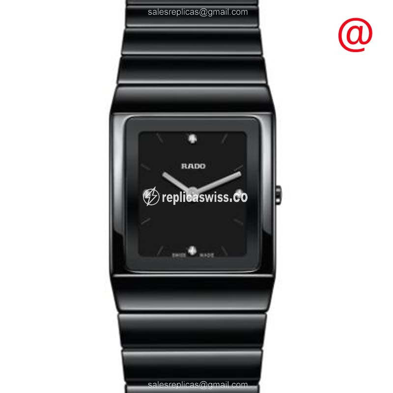 Rado Integral R21702702 Replica Watch | Black Ceramic Dial & Strap | Quartz Movement