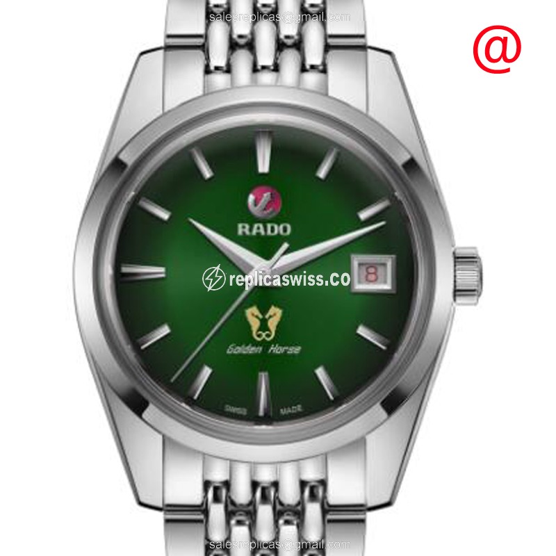 Rado Patrimony Traditionelle Replica, Automatic Movement, Green Dial, Stainless Steel Case Watch