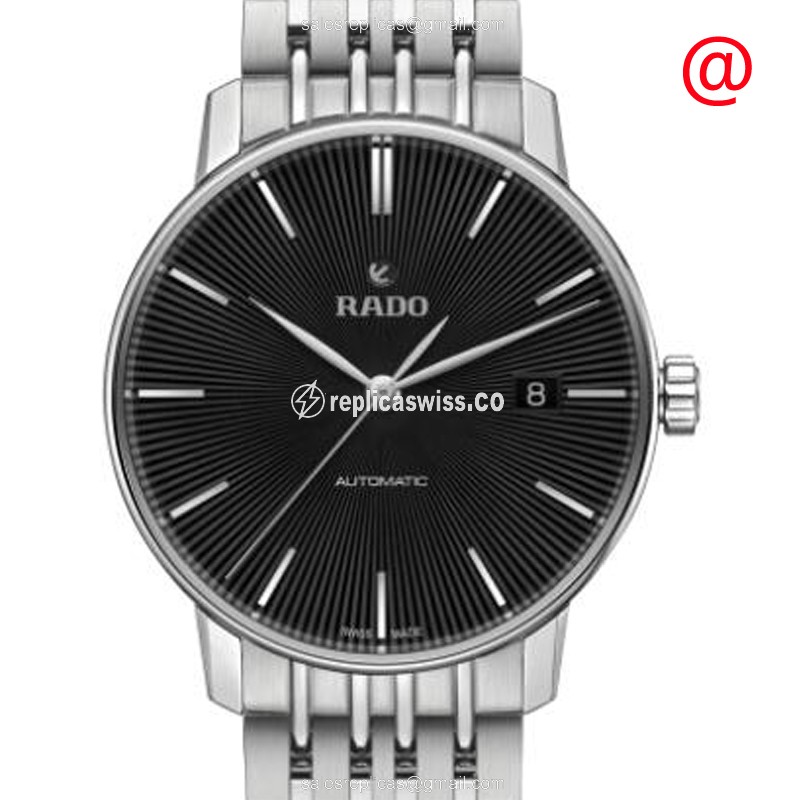 Rado R22860154 Coupole Classic Replica | Automatic Movement | Black Dial, Stainless Steel Case Watch