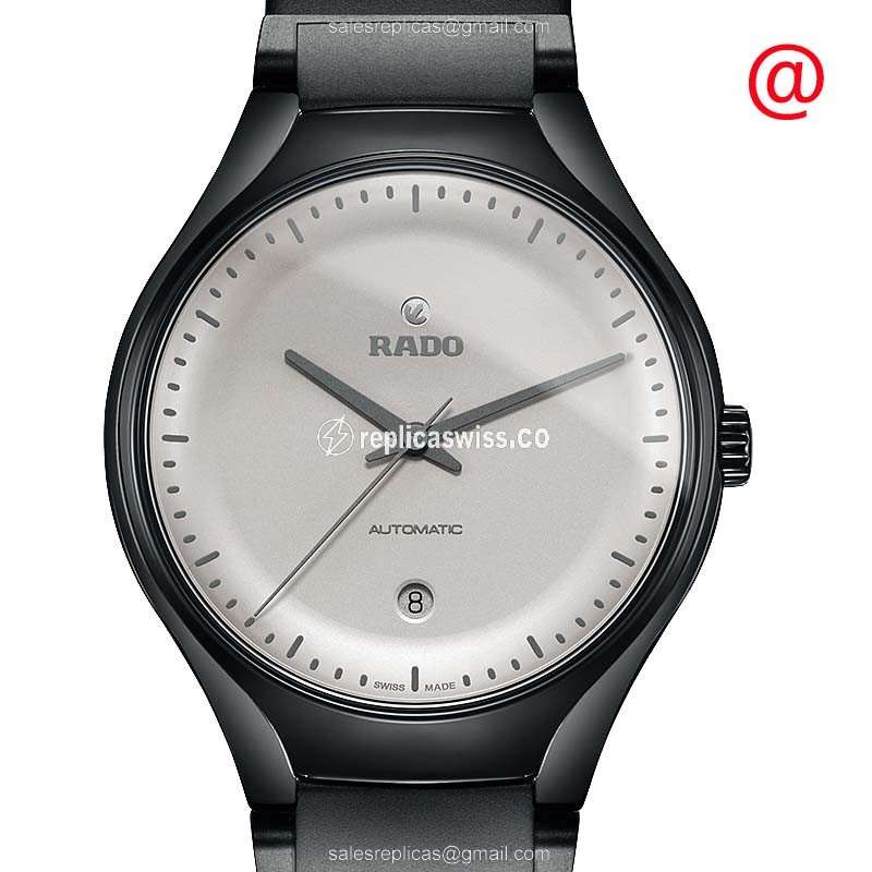 Rado R27071105 Replica Watch | Automatic Movement, White Ceramic Dial, Black Ceramic Strap