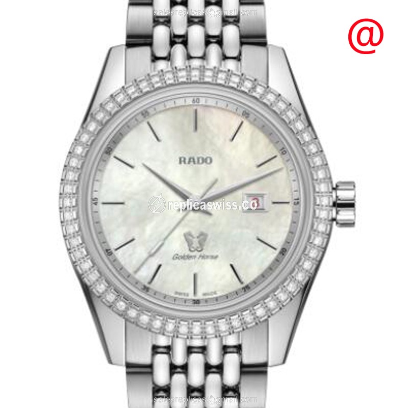 Rado R33099918 Hyperchrome Replica, White Dial, Stainless Steel Case & Diamond Bezels Watch