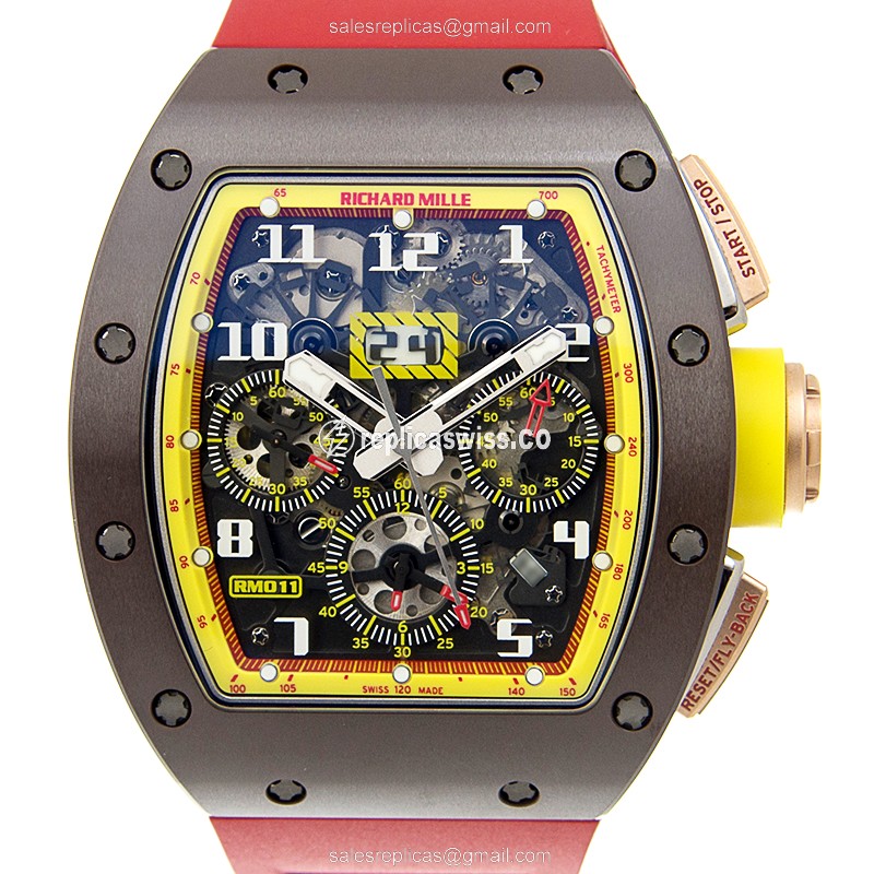 Richard Mille RM11-BADMINTON Replica in Titanium & Silver Dial, Automatic Movement Watch
