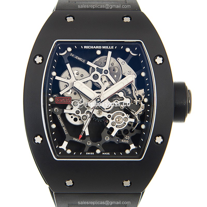 Richard Mille RM35 AL-CA Automatic Titanium Chronograph | Black Rubber Strap | Sapphire Crystal