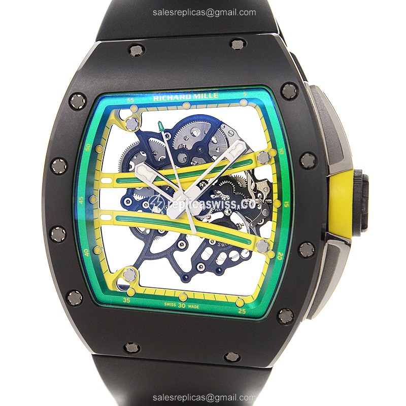Richard Mille RM61-01 Skull Dial Ceramic Case Automatic Movement Watch