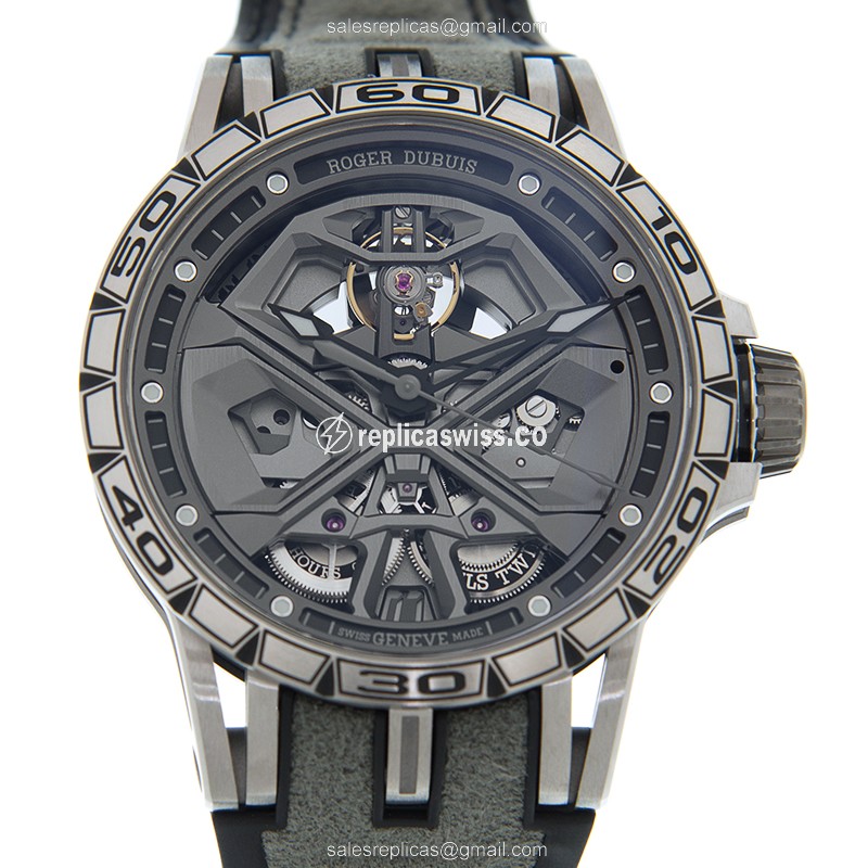 Roger Dubuis RDDBEX0748 Excalibur Spider | Automatic Movement | Skull Dial | Titanium Case Watch