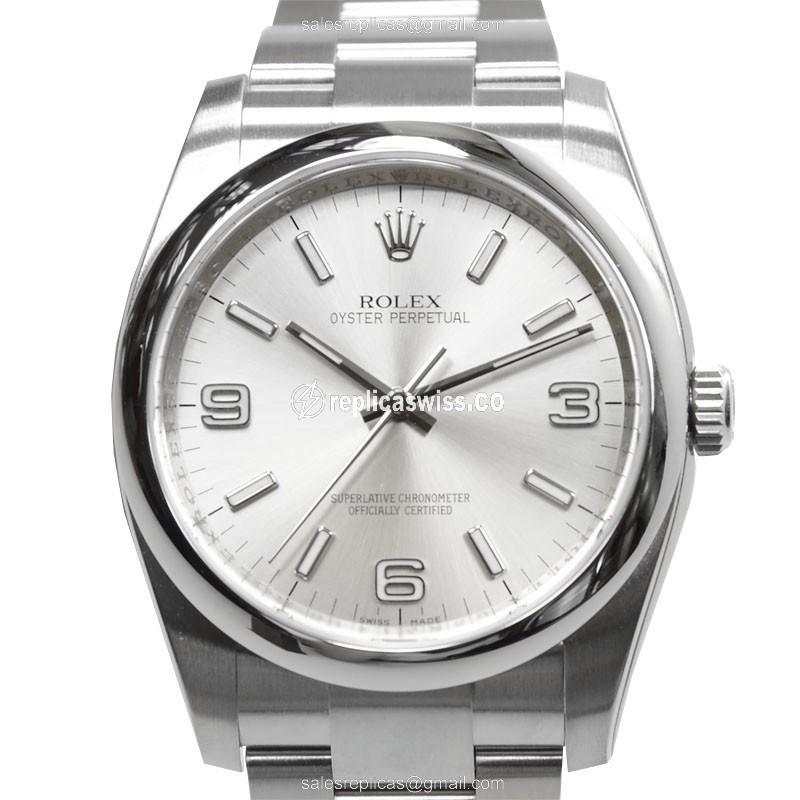 Rolex 116000SV369 OYSTER PERPETUAL Replica with Silver Dial & Stainless Steel Case & Automatic