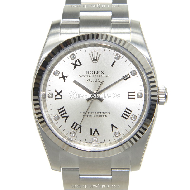 Rolex DATEJUST Replica in 18kt Steel & White Gold | Automatic Movement, Silver Dial Watch
