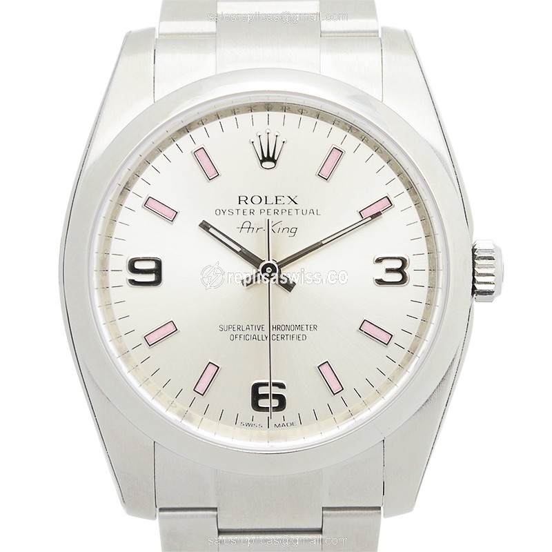 Rolex OYSTER PERPETUAL 114200SV369PK Replica | Automatic Movement, Stainless Steel Case & Silver