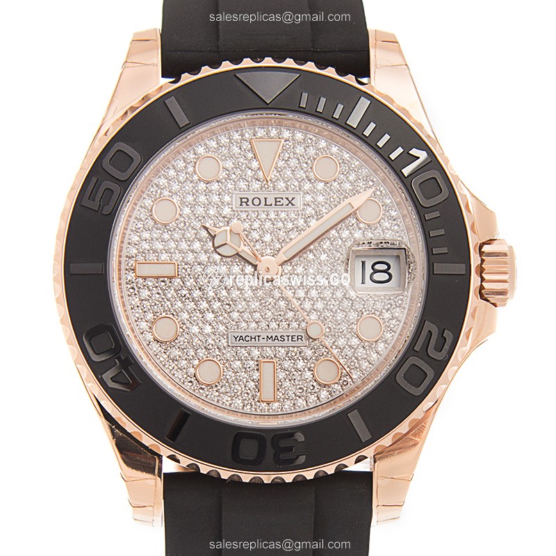 Rolex Yacht Master 268655-0013 Replica in 18kt Rose Gold with Automatic Movement Silver Dial