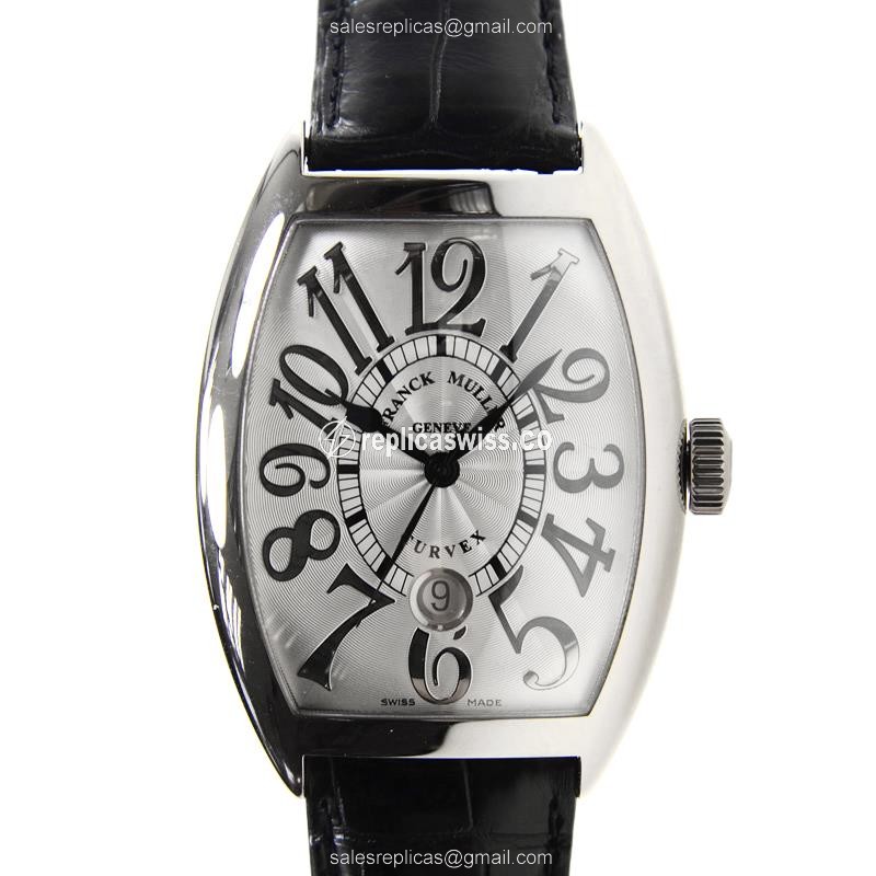 Sleek Franck Muller 8880 SC DT Replica | Silver Dial & Alligator Strap | Swiss Automatic Movement