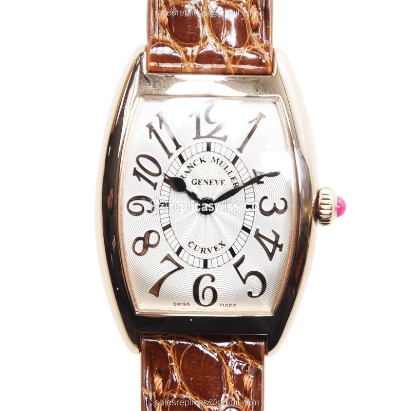 Sophisticated Franck Muller 1752 Replica with White Dial & 18kt Gold Case Watch