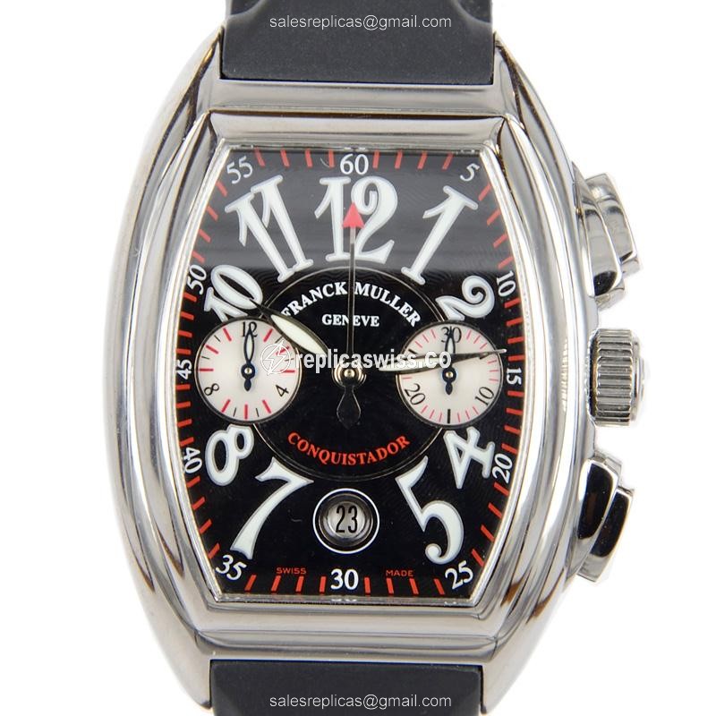 Sophisticated Franck Muller 8005CC Conquistador Replica with Silver Dial & Stainless Steel Case
