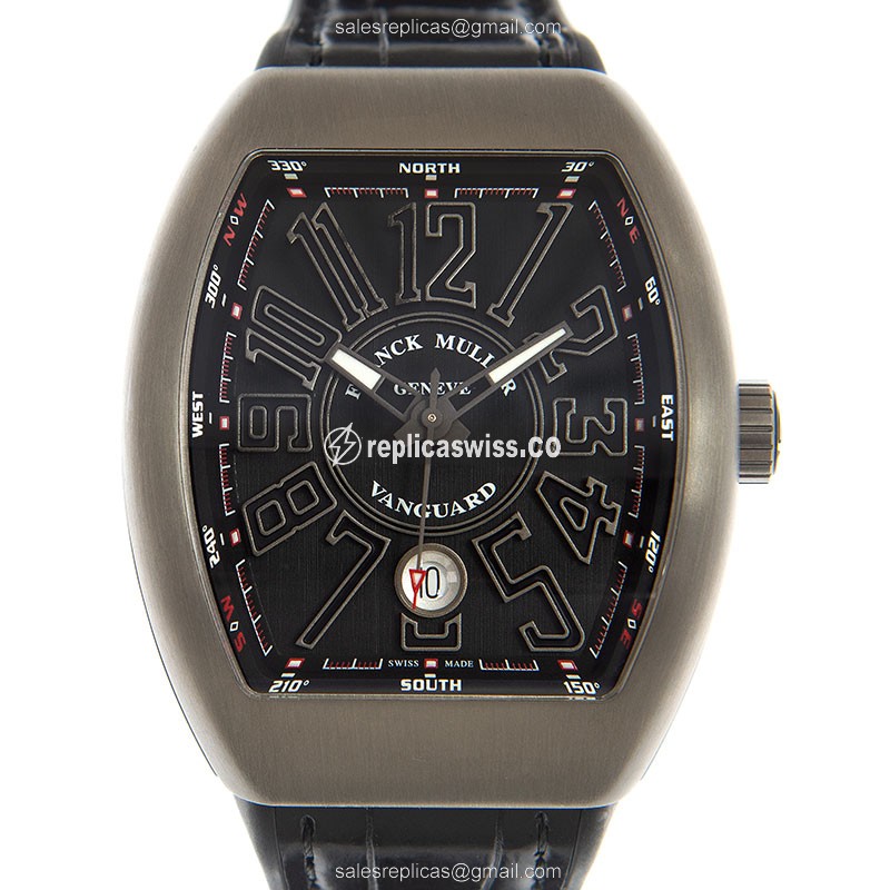 Sophisticated Franck Muller V41 Vanguard Replica in Black Dial & Stainless Steel Case Watch