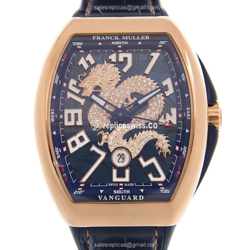 Sophisticated Franck Muller V45 Dragon King Replica with Automatic Movement Silver Dial on