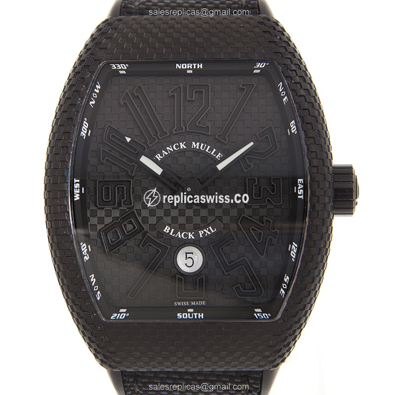 Sophisticated Franck Muller V45 Replica with Black Sapphire Crystal Automatic Movement Watch