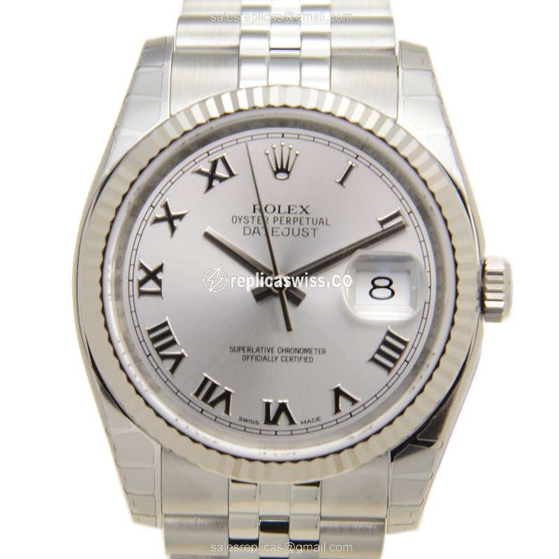 Stainless Steel Rolex Datejust 116234SVRN Replica with Silver Dial Automatic Movement Watch