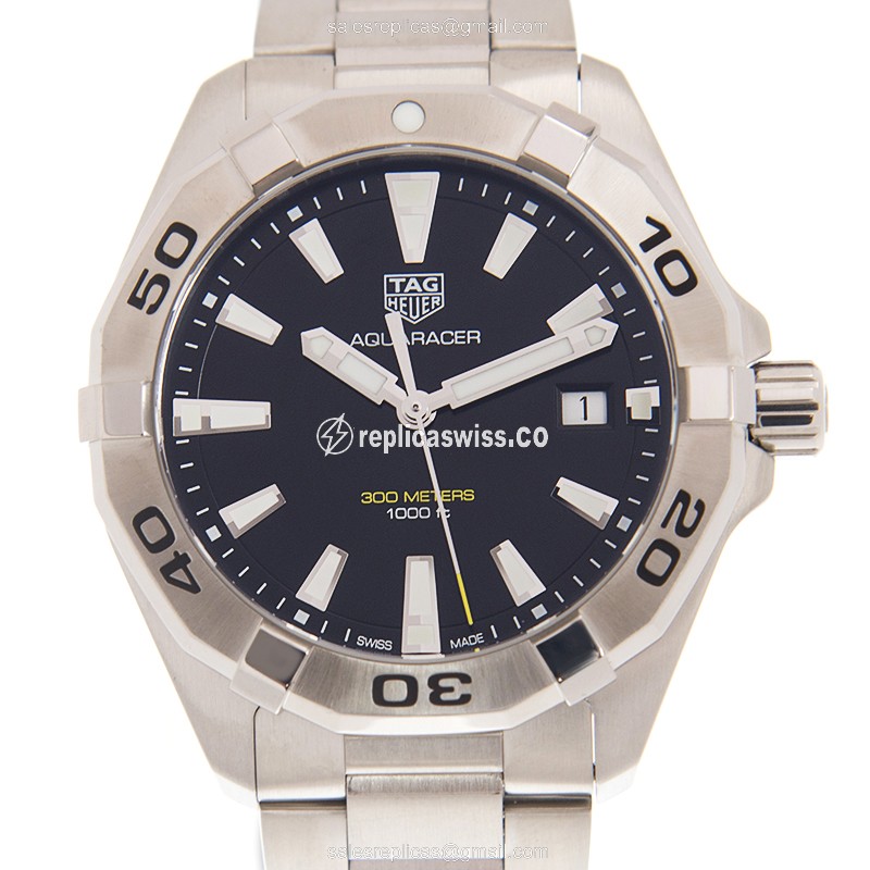Tag Heuer WBD1110.BA0928 AQUARACER Steel Case Automatic, Black Dial Watch