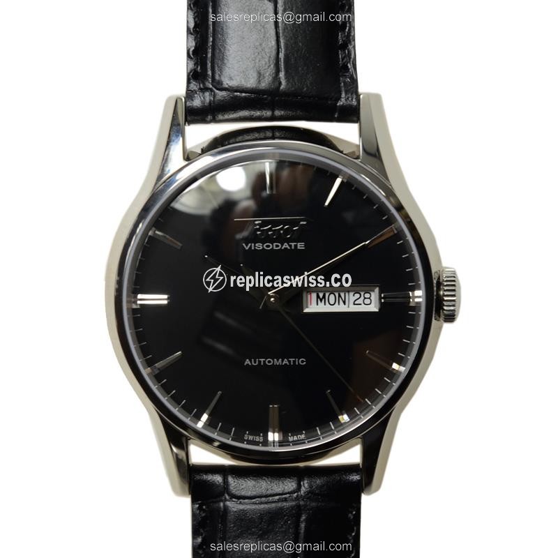 Tissot Heritage Replica in Stainless Steel | Automatic Movement & Black Dial | Leather Strap Watch