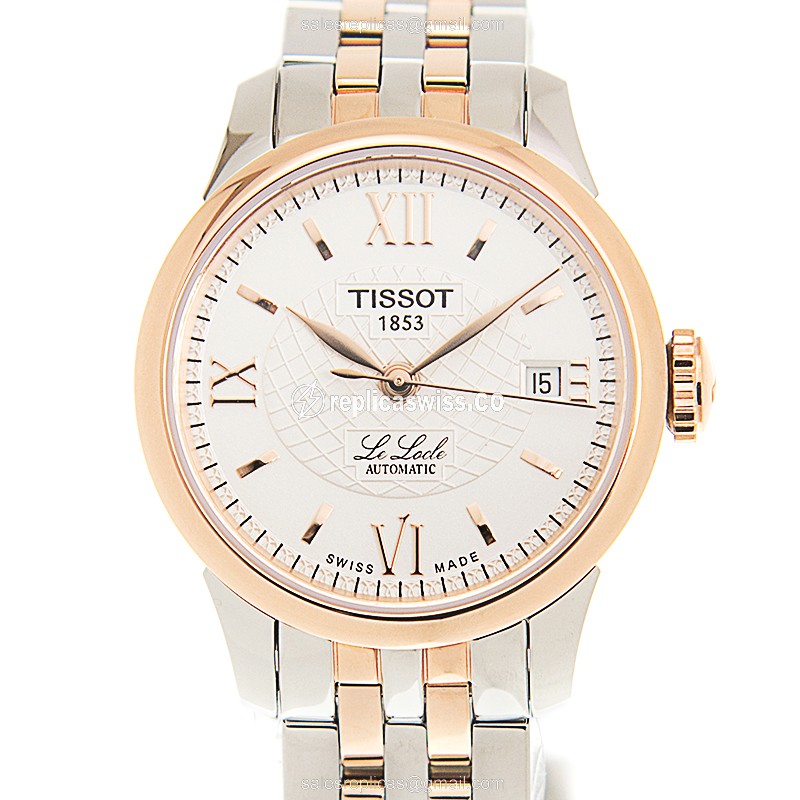 Tissot LE LOCLE T41.2.183.33 Replica, Automatic Movement, White Dial & Gold-Plated Steel Case Watch